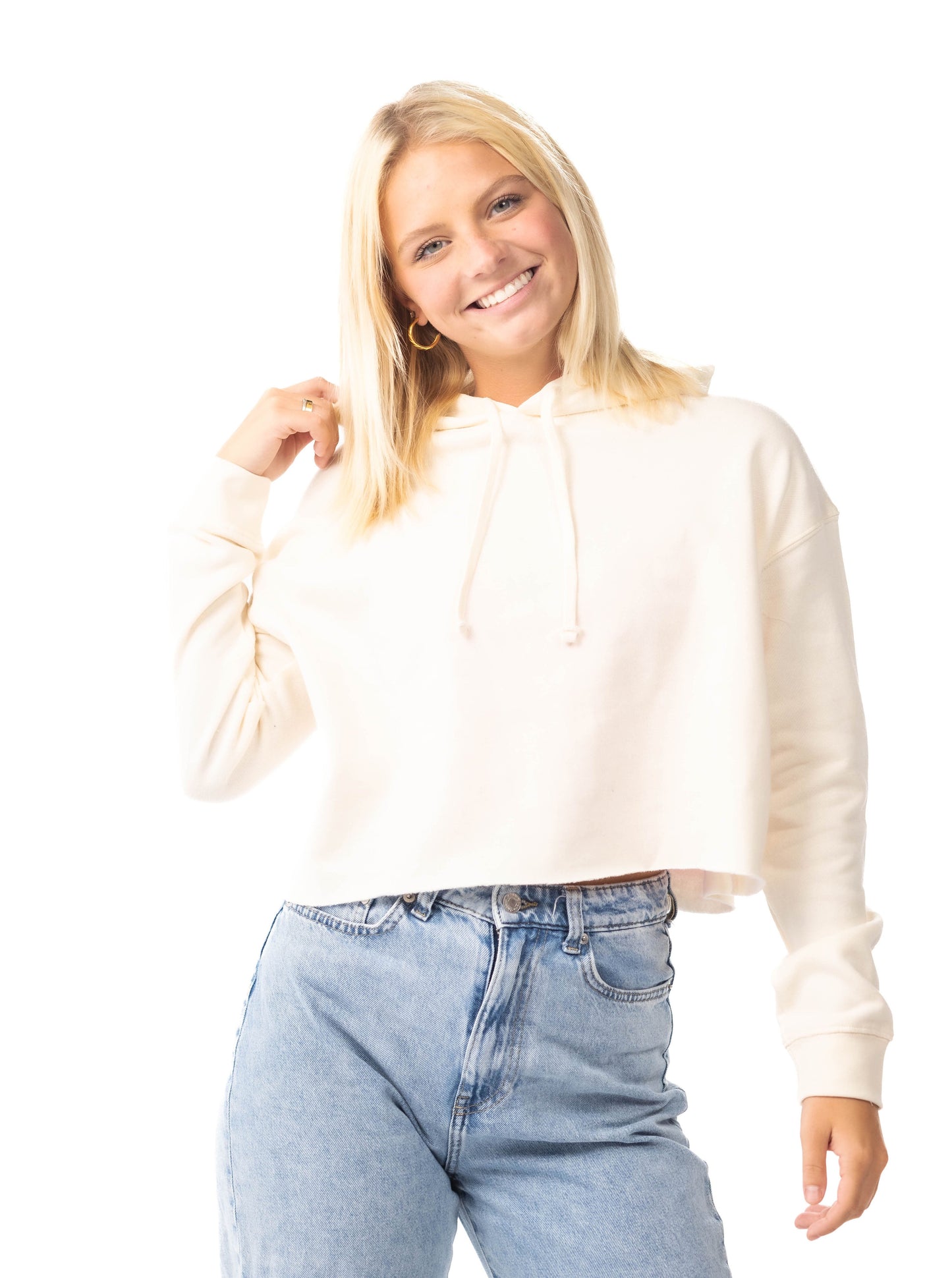 Independent Trading Co. Women’s Lightweight Crop Hooded Sweatshirt