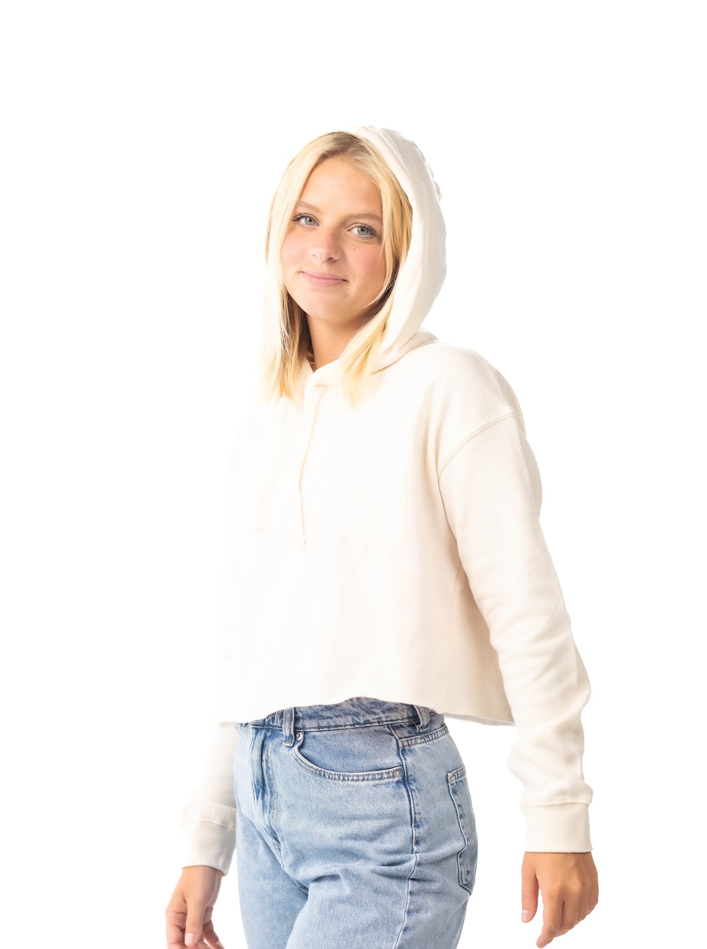 Independent Trading Co. Women’s Lightweight Crop Hooded Sweatshirt
