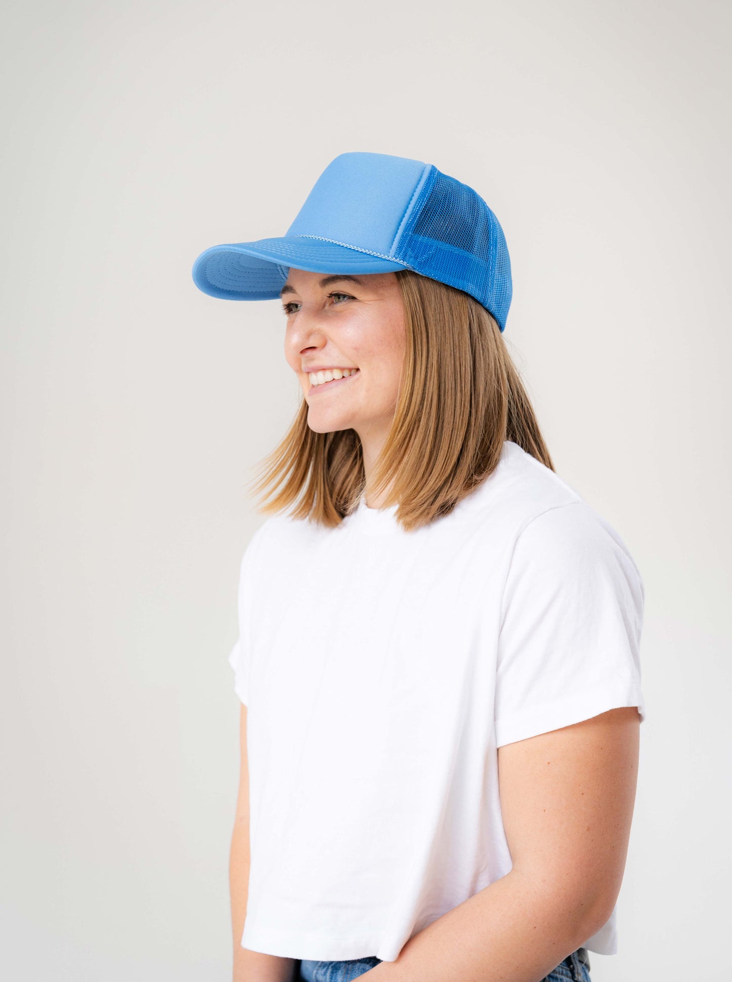 Otto Cap 5 Panel High Crown Mesh Back Trucker Hat