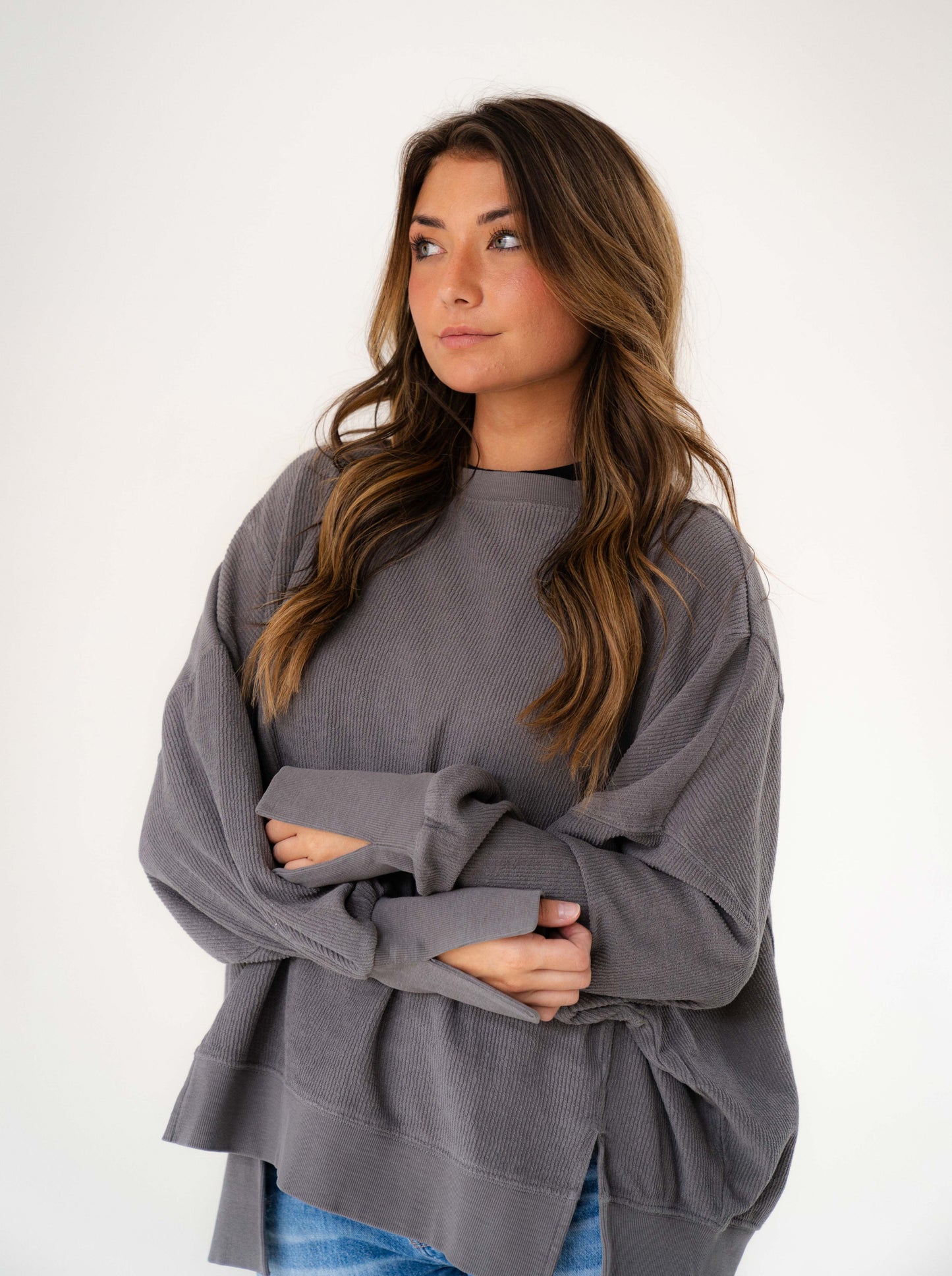 Charles River Camden Spliced Crew Neck Sweatshirt