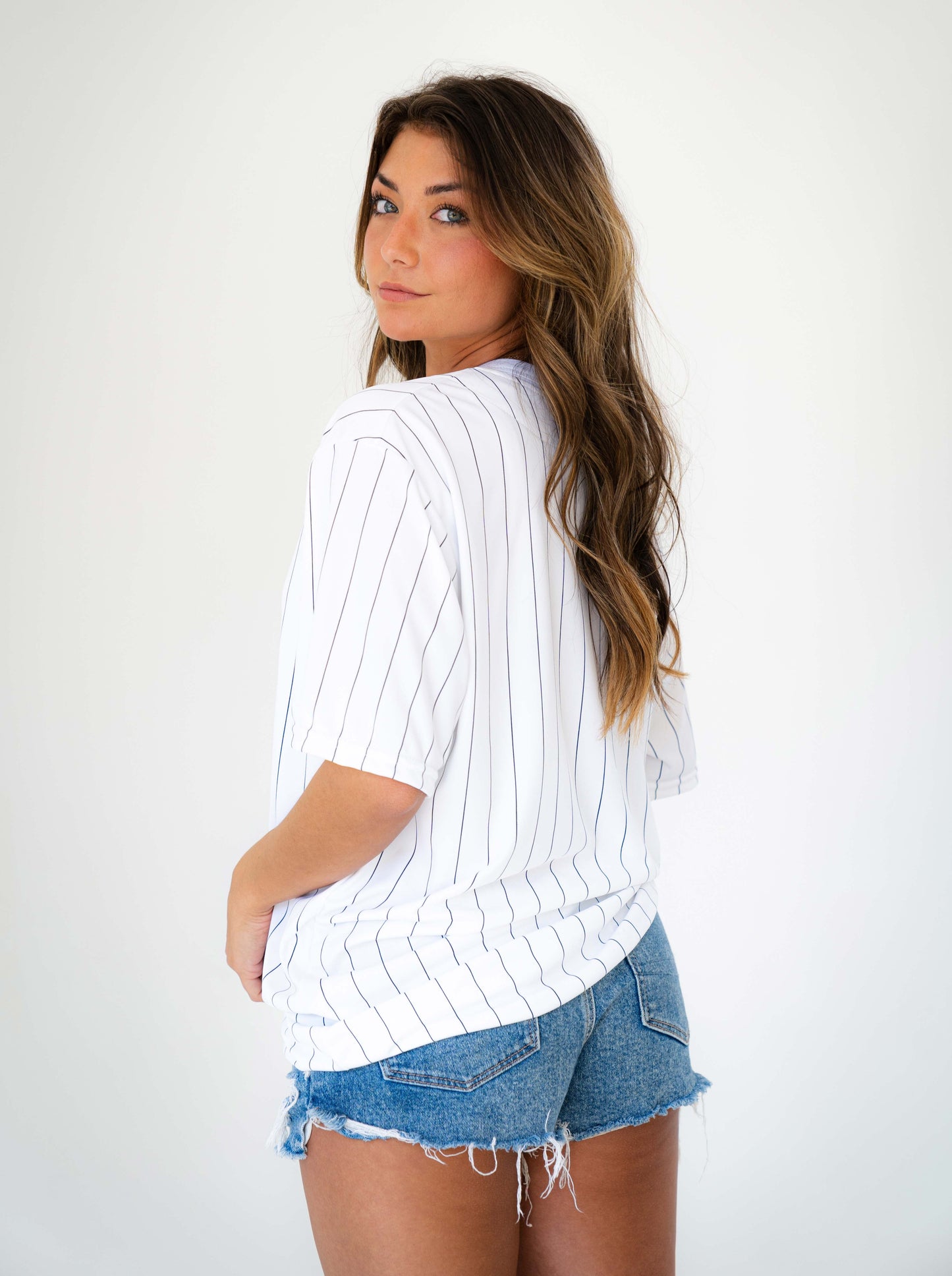 Pinstripe Baseball Jersey