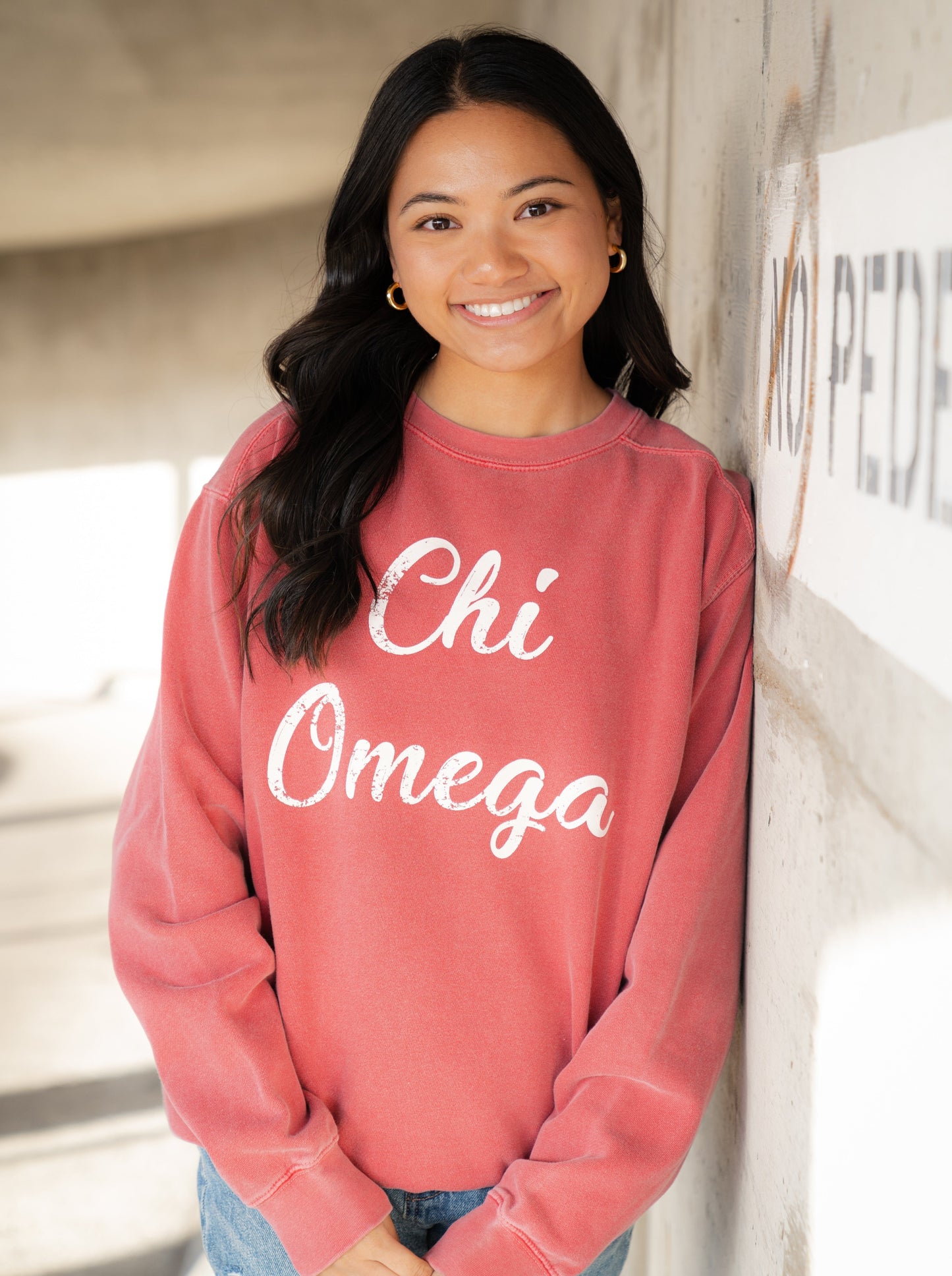 Comfort Colors Chi Omega Crewneck