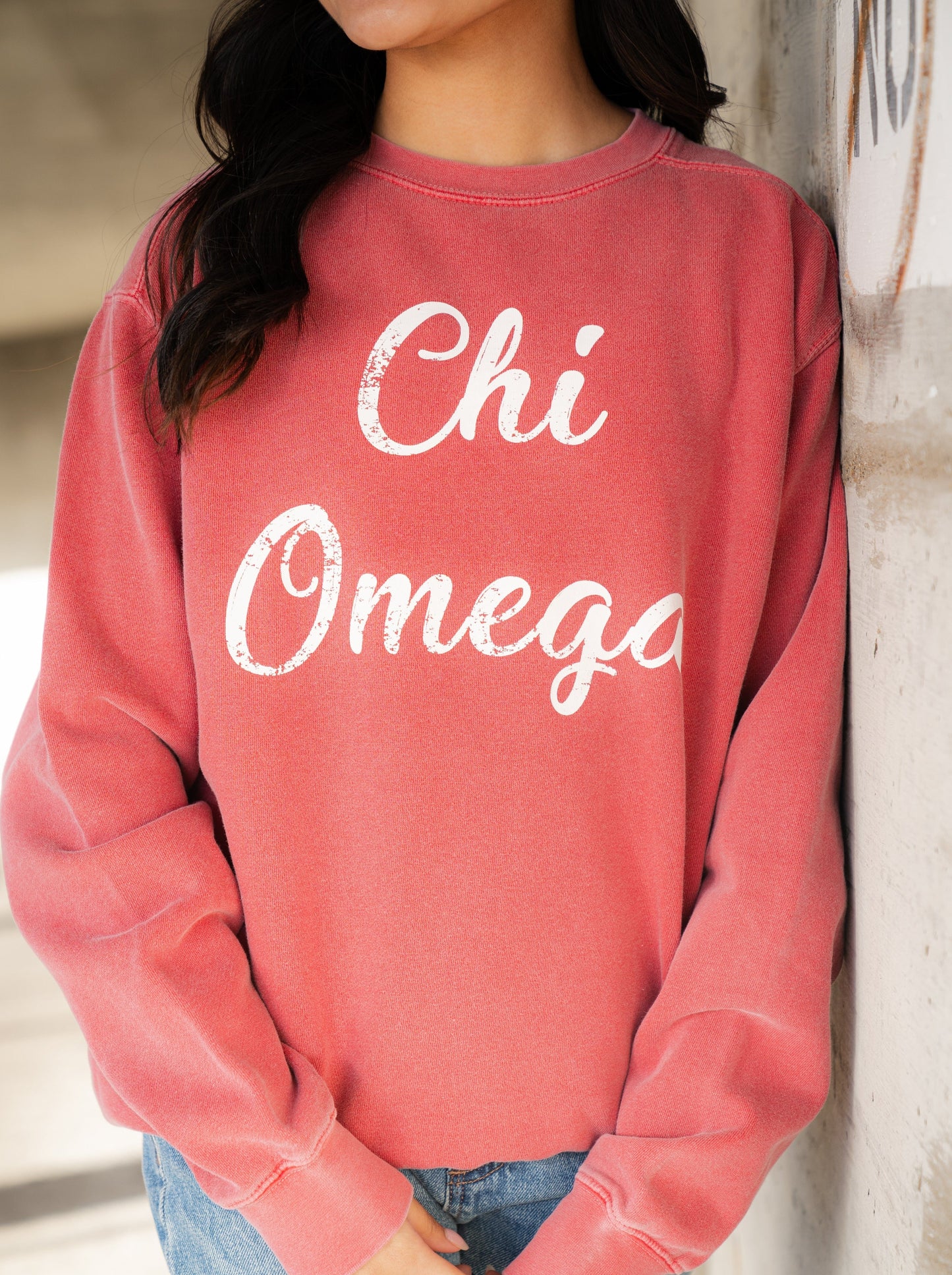 Comfort Colors Chi Omega Crewneck