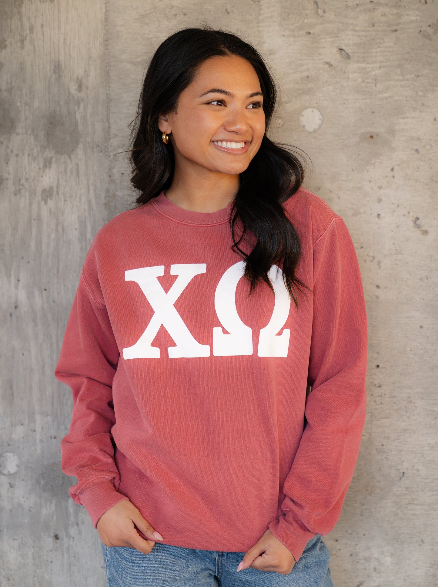 Comfort Colors Chi Omega Crewneck