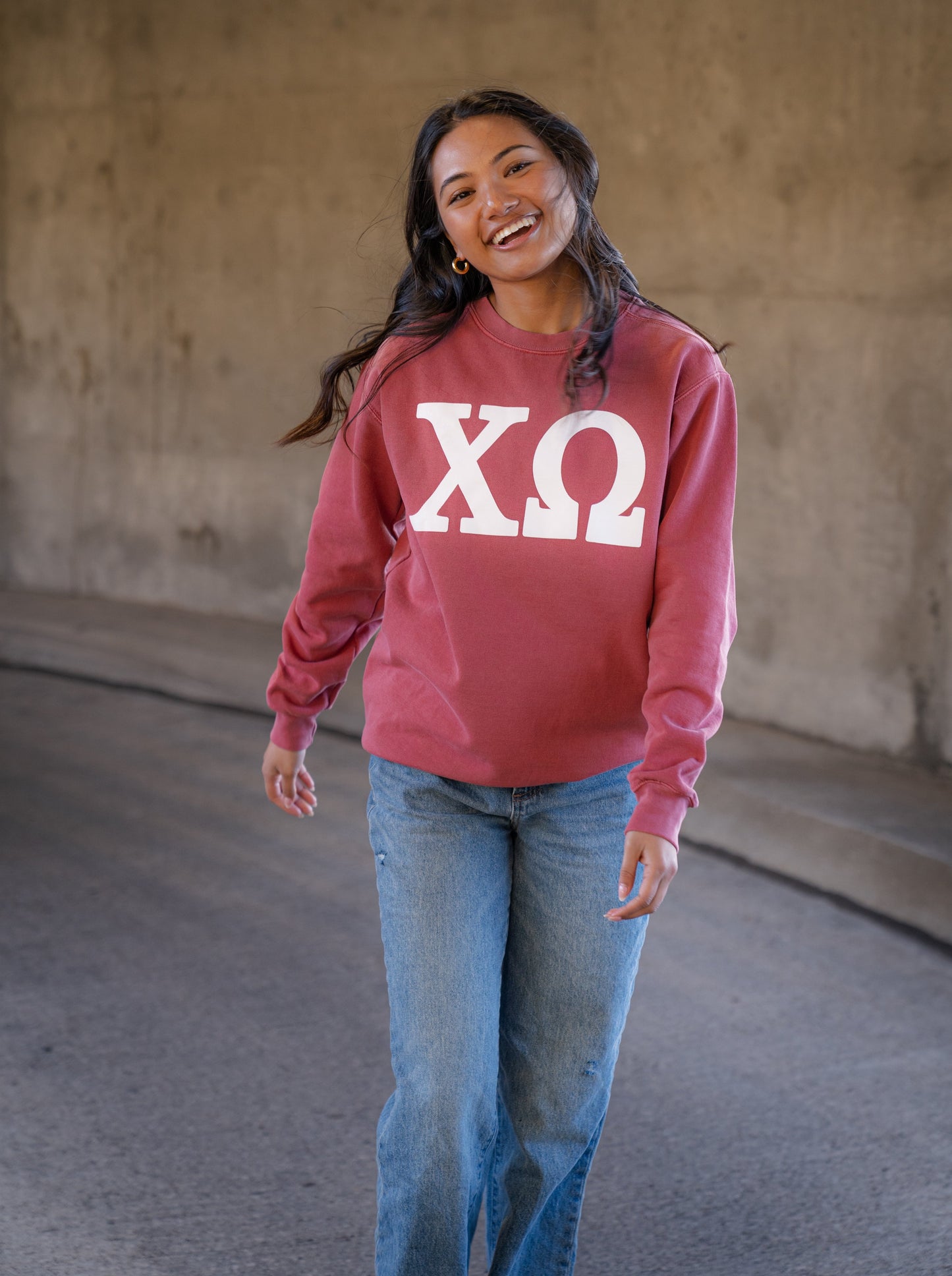 Comfort Colors Chi Omega Crewneck