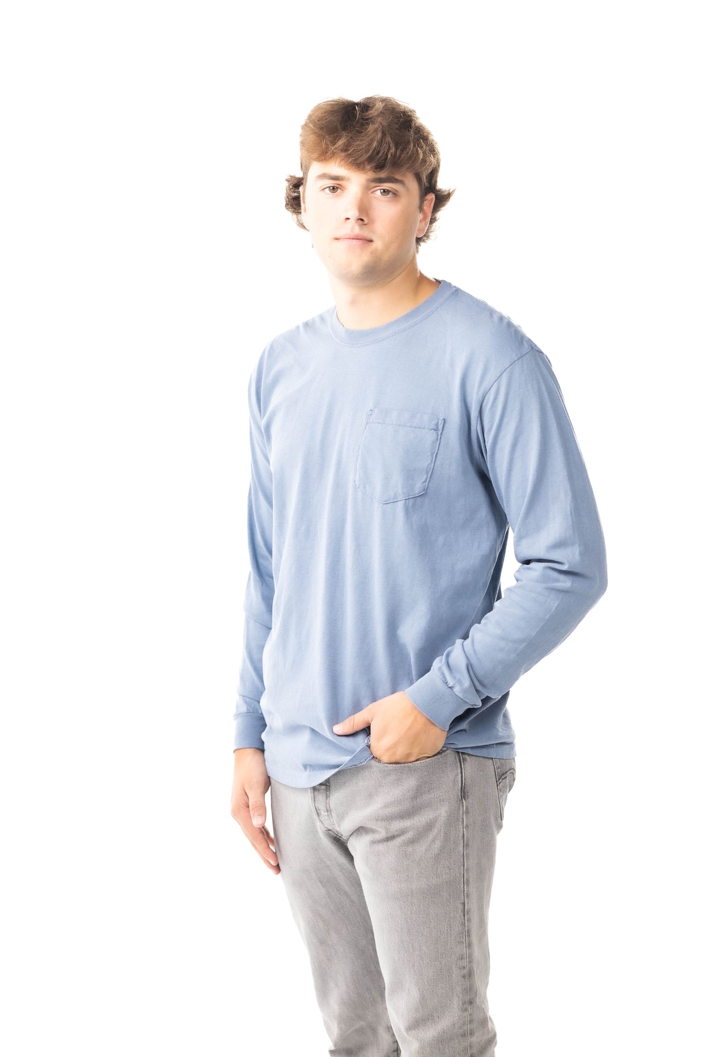 Comfort Colors Garment-Dyed Heavyweight Long Sleeve Pocket T-Shirt