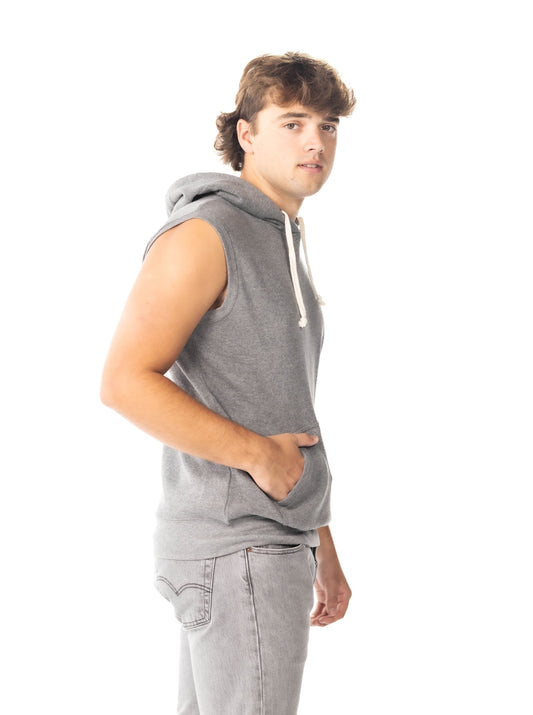 J. America Triblend Sleeveless Hooded Sweatshirt