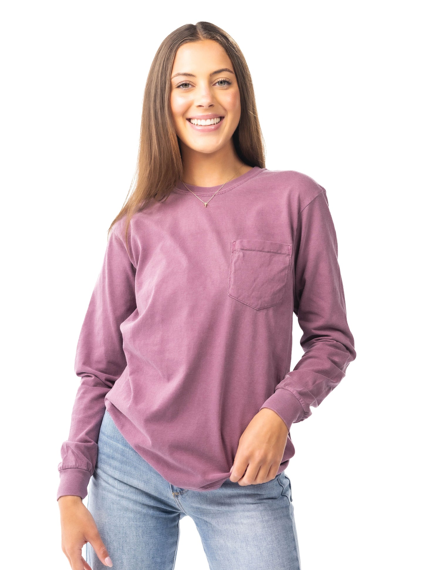 Comfort Colors Garment-Dyed Heavyweight Long Sleeve Pocket T-Shirt